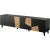 Cama Meble RTV cabinet ETNA 200x42x52 black matt + oak craft