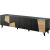 Cama Meble RTV cabinet ETNA 200x42x52 black matt + oak craft