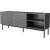 Cama Meble ABETO RTV cabinet on black steel frame 150x42x60 cm graphite/glossy graphite