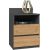 Top E Shop Topeshop M1 ANTRACYT/ARTISAN nightstand/bedside table 2 drawer(s) Oak