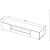 Cama Meble Cama TV stand VIVA 180 white/white gloss + black