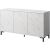 Cama Meble MARMO 3D chest of drawers 150x45x80.5 cm white matt/marble white