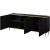 Cama Meble GLAMOUR chest 180x40x75.5 cm black matt + gold