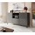 Cama Meble ABETO chest of drawers 150x42x82 graphite/gloss