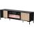 Cama Meble Cama RTV Cabinet MERCI 180 x 40 x 53.5 cm black/oak artisan + fireplace