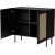 Cama Meble JUTA 2D chest of drawers 100x39.5x90 black + linol calabria