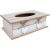 Tissue box HAZEL 27x16xH9cm, white/beige