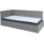 Bed JASPER 90x200cm with mattress HARMONY UNO, grey