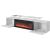 Cama Meble RTV cabinet ROVA with electric fireplace 190x37x48 white/gloss white