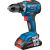 Bosch combination set 18V: GSR 18V-55 + GWS 18V-7 + GBH 18V-22, tool set (blue, 2x battery ProCORE18V 4.0Ah, tool bag)