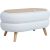 Ottoman/ table HANA 87x48,5xH46cm, white, with storage