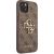 Guess PU 4G Metal Logo Case for iPhone 13 Brown