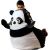 Go Gift Sako bag pouffe Panda black and white L 105 x 80 cm