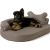 GO GIFT Oval sofa - pet bed brown - 100 x 65 x 10 cm