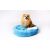 GO GIFT Shaggy blue M - pet bed - 57 x 57 x 10 cm