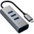 SATECHI Type-C 2-in-1 USB 3.0 Aluminum 3 Port Hub and Ethernet Port Space Gray