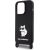 Karl Lagerfeld Crossbody Silicone Choupette Back Case Aizsargapvalks Priekš Apple iPhone 15 Pro