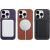 Чехол Mag Leather Case Apple iPhone 13 Pro Max темно-фиолетовый