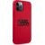 KLHCP12MSLKLRE Karl Lagerfeld Stack Black Logo Silicone Case for iPhone 12|12 Pro 6.1 Red