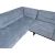 Corner sofa HASSO LC, silver grey