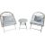 Balcony set YOLANDA 2 chairs and table, light gray