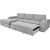 Corner sofa bed KAJA LC, light grey