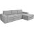 Corner sofa bed KAJA RC, light grey