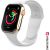 Swissten Cиликоновый Pемешок для Apple Watch 1/2/3/4/5/6 / SE / 38 мм / 40 мм / белая