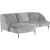 Corner sofa ASHLEY VN light grey