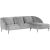 Corner sofa ASHLEY PN light grey