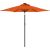 vidaXL vidaXL Parasol ogrodowy LED, stalowy słupek, terakota, 225x225x212 cm