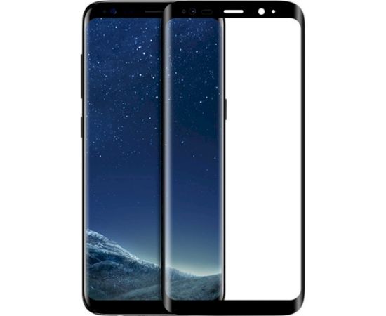 Fusion 5D glass aizsargstikls pilnam ekrānam Samsung G955 Galaxy S8+ Plus melns