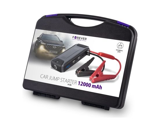 Forever JS-200 jump starter/ Auto Starteris / 12V / 12000 mAh / Melns