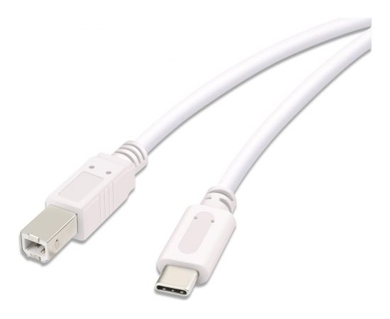 Vivanco cable USB-C - USB-B 1.8m, white (45355)