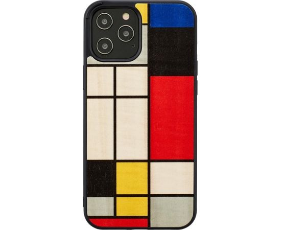 MAN&WOOD case for iPhone 12 Pro Max mondrian wood black