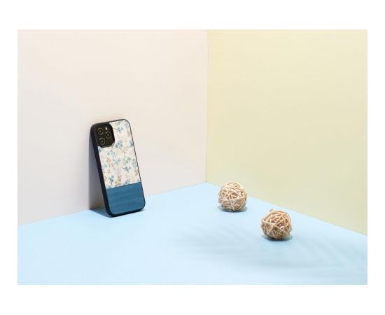 MAN&WOOD case for iPhone 12 Pro Max blue flower black