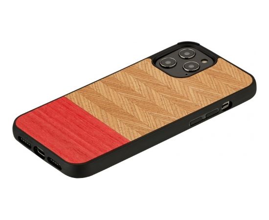 MAN&WOOD case for iPhone 12 Pro Max herringbone azalea black