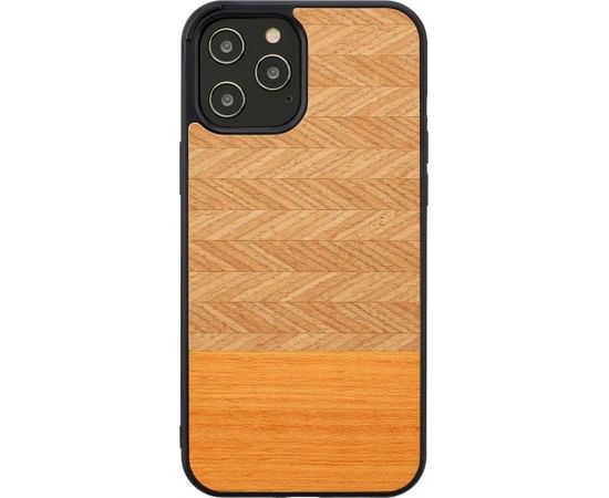 MAN&WOOD case for iPhone 12 Pro Max herringbone arancia black