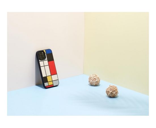 MAN&WOOD case for iPhone 12/12 Pro mondrian wood black