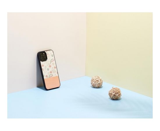 MAN&WOOD case for iPhone 12/12 Pro pink flower black