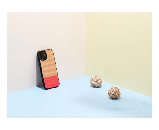 MAN&WOOD case for iPhone 12/12 Pro herringbone azalea black