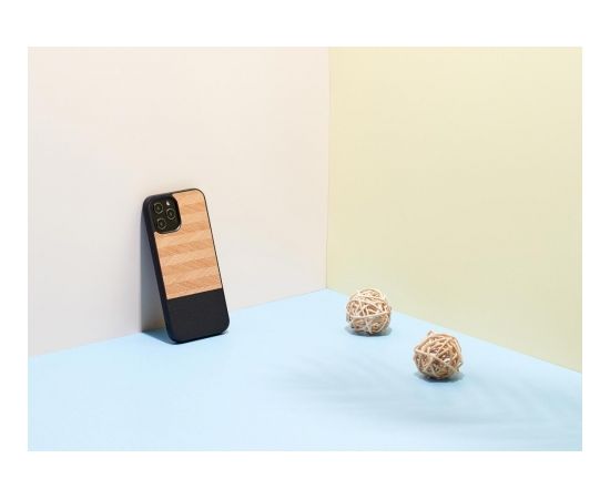 MAN&WOOD case for iPhone 12/12 Pro herringbone nero black