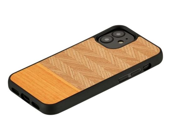 MAN&WOOD case for iPhone 12 mini herringbone arancia black