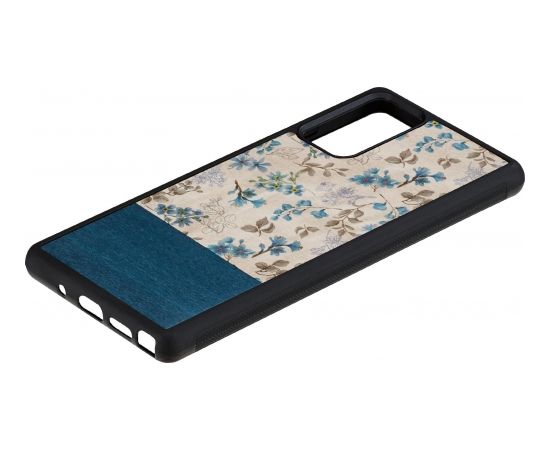 MAN&WOOD case for Galaxy Note 20 blue flower black