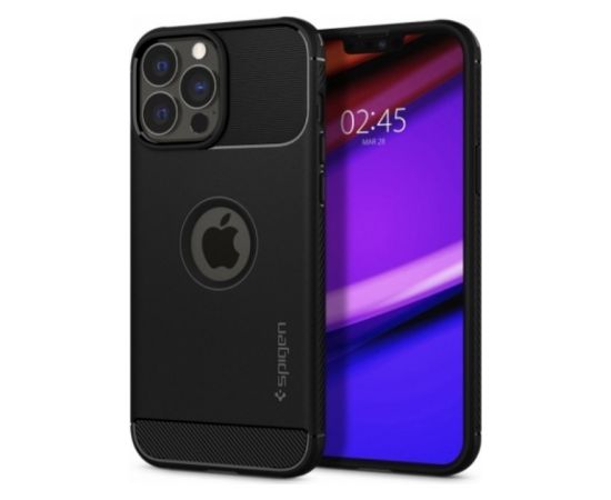 Spigen Rugged Armor īpaši elegants un izturīgs TPU aizmugures maks-apvalks priekš Apple iPhone 13 Melns