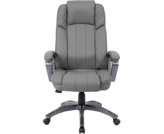 Biroja krēsls HOWARD 66x75,5xH116-123,5cm, materiāls: ādas aizvietotājs, krāsa: pelēka