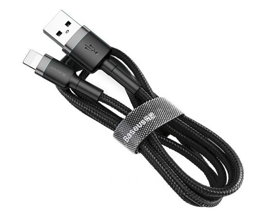 Baseus CALKLF-RG1 Cafule USB Lightning кабель 2A / 3м Черный + Серый