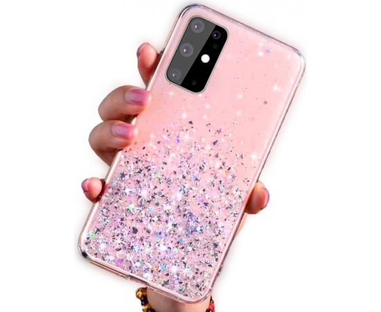 Fusion Glue Glitter silikona aizsargapvalks Apple iPhone 13 Pro rozā