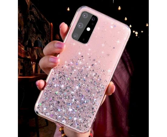 Fusion Glue Glitter Back Case Силиконовый чехол для Apple iPhone 13 Pro Розовый