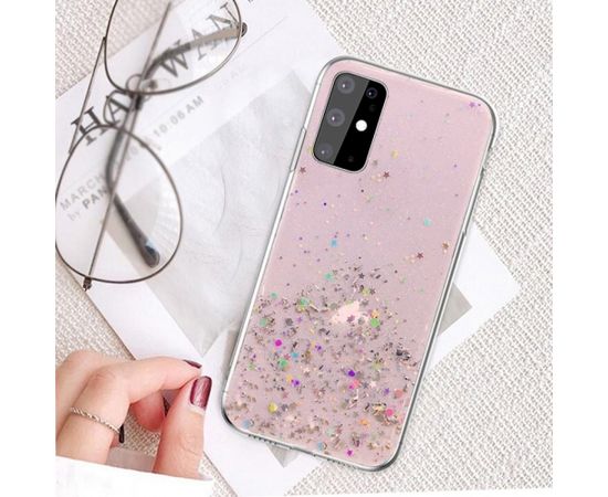 Fusion Glue Glitter Back Case Силиконовый чехол для Apple iPhone 13 Pro Розовый